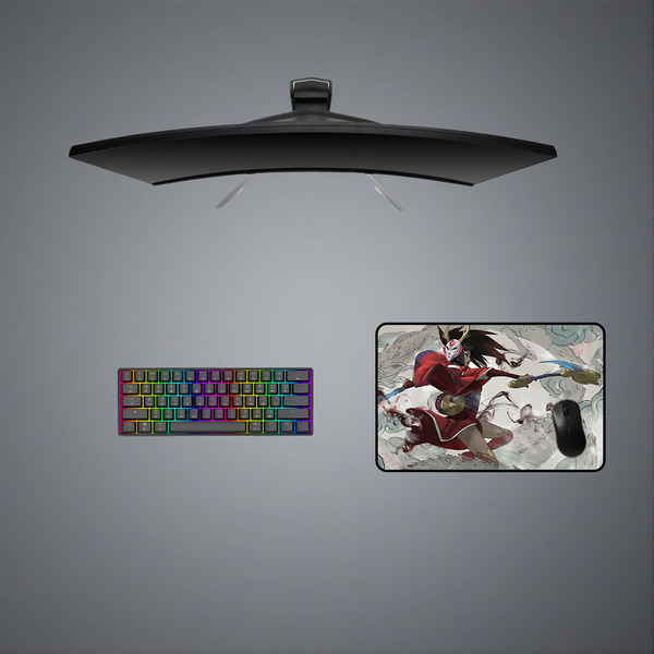 M Size Mouse Pad with Akali Shroud Design Printed on it