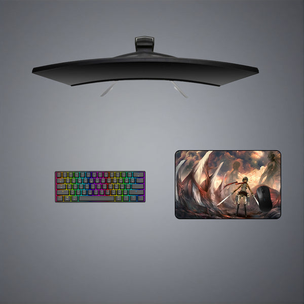 Attack on Titan Bones Design Medium Size Gaming Mouse Pad, Computer Desk Mat
