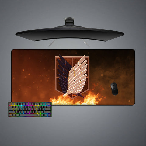 Attack on Titan Wings of Freedom Design XL Size Gaming Mouse Pad, Computer Desk Mat