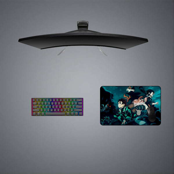 Demon Slayer Fight Design Medium Size Gaming Mouse Pad, Computer Desk Mat