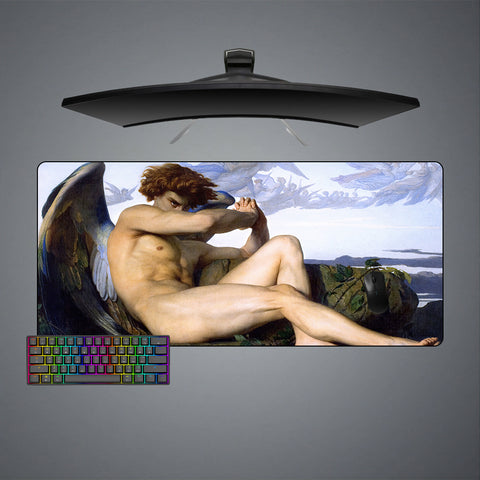 Fallen Angel Painting Design XXL Size Gamer Mouse Pad
