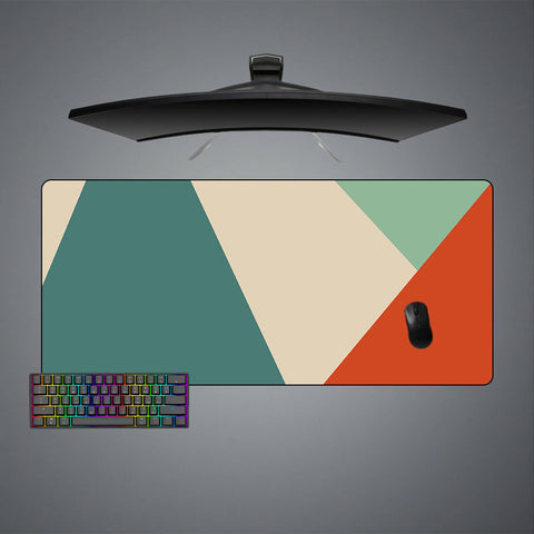 Geometry Tricolor Design Large Size Gaming Mouse Pad