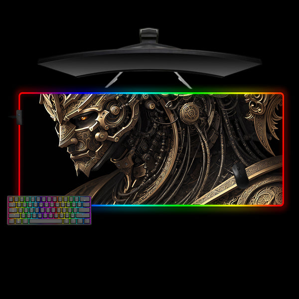 Golden Machine God Design XXL Size RGB Illuminated Gamer Mouse Pad