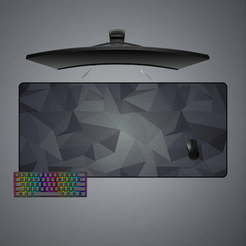 Gray Triangle Geometry Design XL Size Gamer Mouse Pad