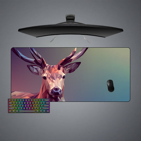 Low Poly Deer Design XL Size Gaming Mouse Pad, Computer Desk Mat