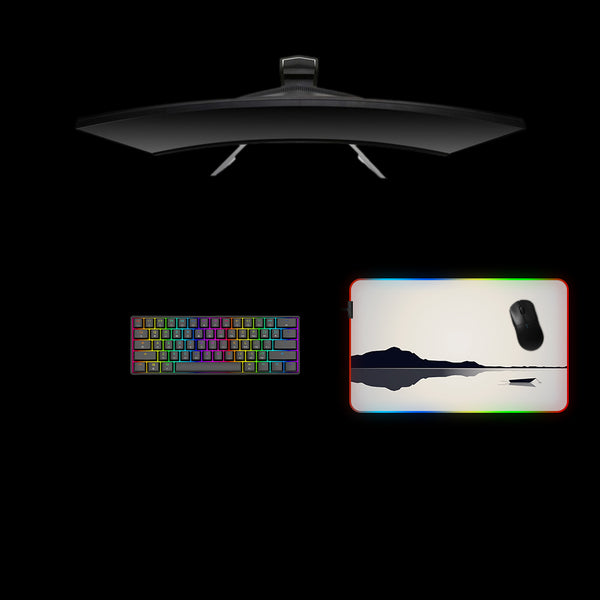 Minimalist Lake Design Medium Size RGB Lit Gaming Mouse Pad