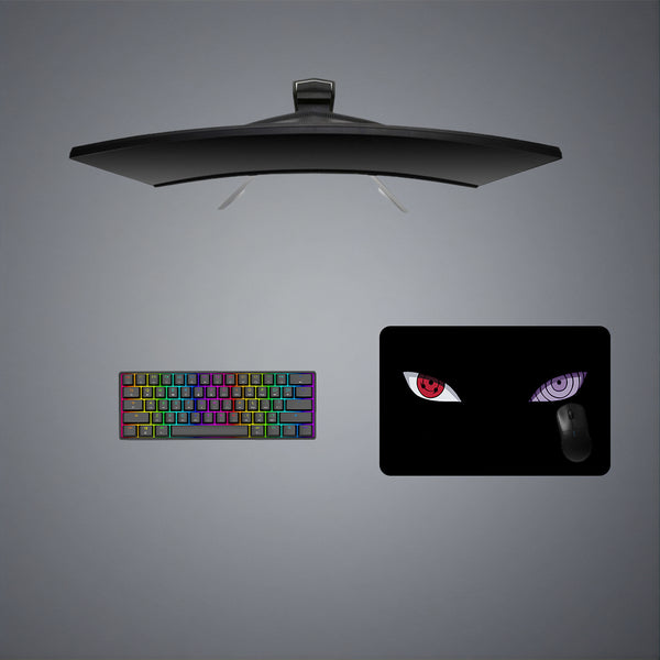 Naruto Eyes Design Medium Size Gaming Mouse Pad, Computer Desk Mat