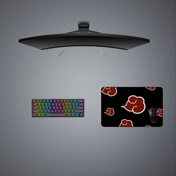 Naruto Red Clouds Design Medium Size Gaming Mouse Pad, Computer Desk Mat