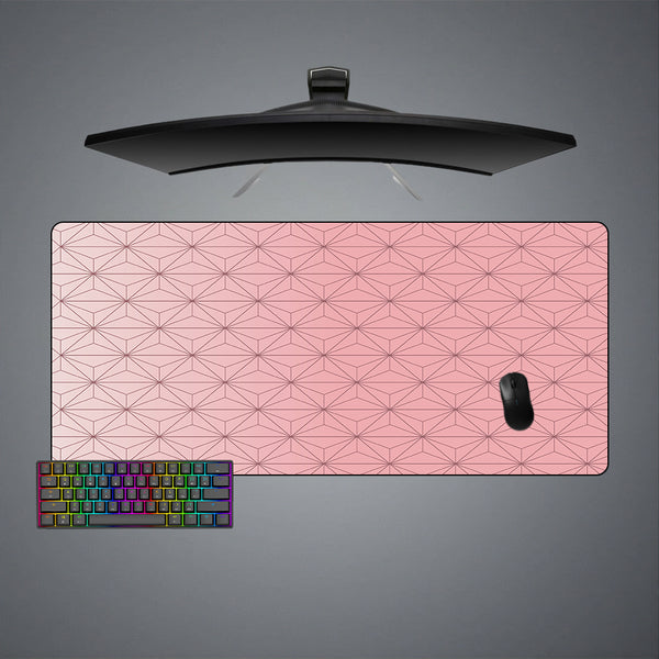 Nezuko Haori Pattern Design XL Size Gaming Mouse Pad, Computer Desk Mat