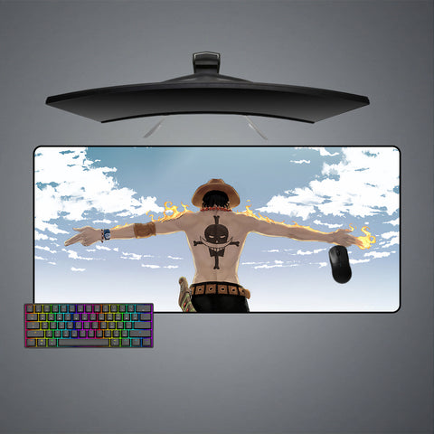 One Piece Ace Design XL Size Gaming Mouse Pad, Computer Desk Mat
