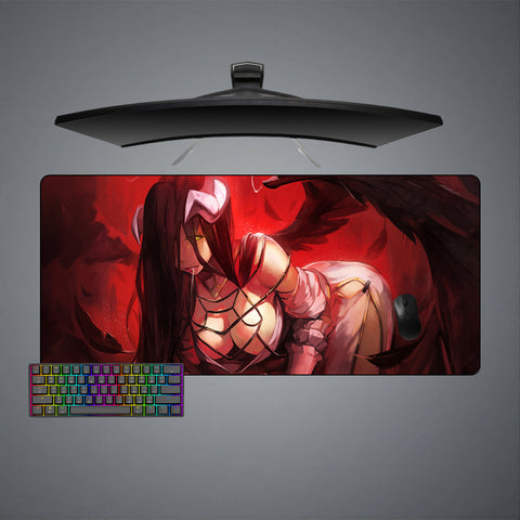 Overlord Albedo Red Design XL Size Gaming Mouse Pad, Computer Desk Mat