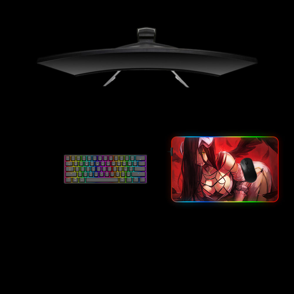 Overlord Albedo Red Design RGB Mouse Pad XL Gaming Desk Mat