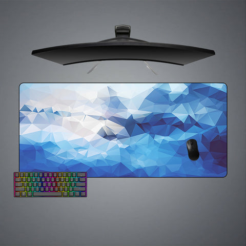 Poly Blue Design XXL Size Gamer Mouse Pad