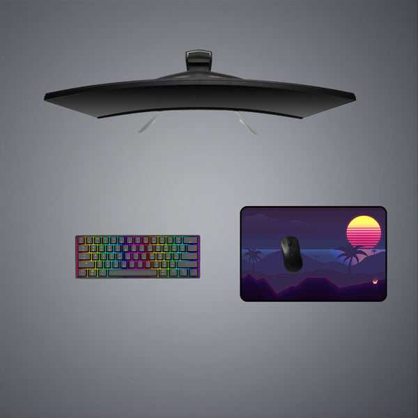 Retro Wave Art Design M Size Mousepad