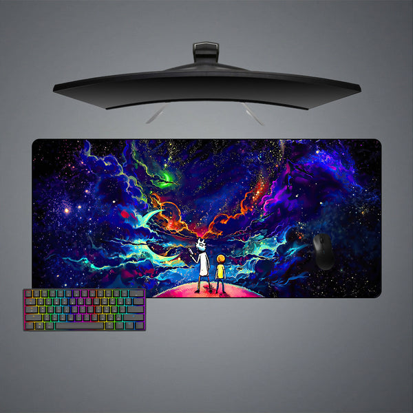 Cartoon Space Design XL Size Gamer Mouse Pad, Computer Desk Mat