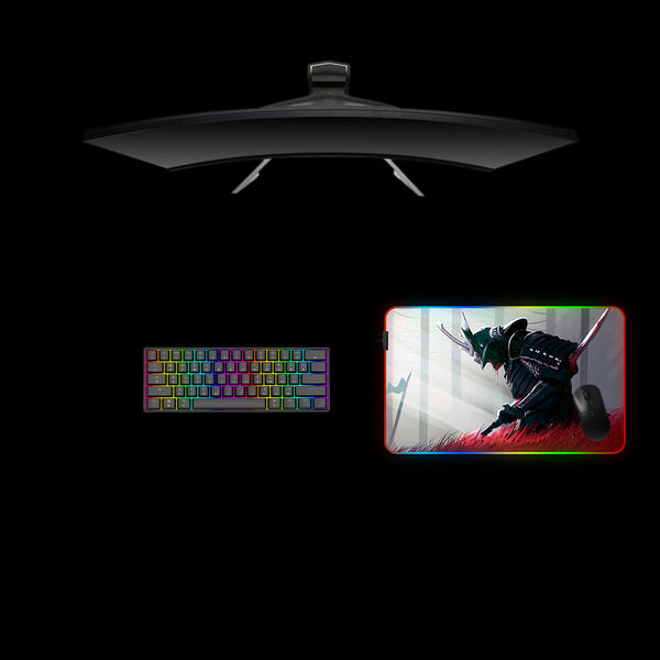 Samurai Blood Design Medium Size RGB Gamer Mouse Pad