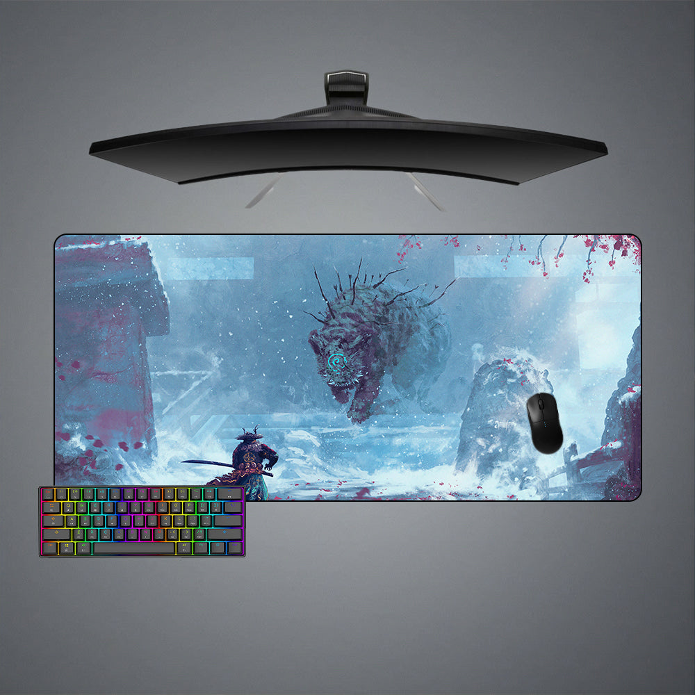 Samurai Versus Creature Design MXXL Size Gaming Mousepad