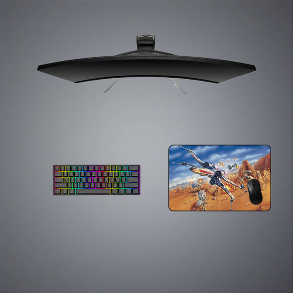 Star Wars Desert Battle Design Medium Size Gamer Mouse Pad, Computer Desk Mat