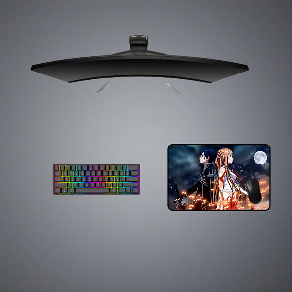 Sword Art Online Moon Design M Size Gaming Mouse Pad, Computer Desk Mat