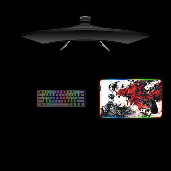 Tokyo Ghoul Touka Artistic Design Medium Size RGB Lighting Gaming Mouse Pad, Computer Desk Mat