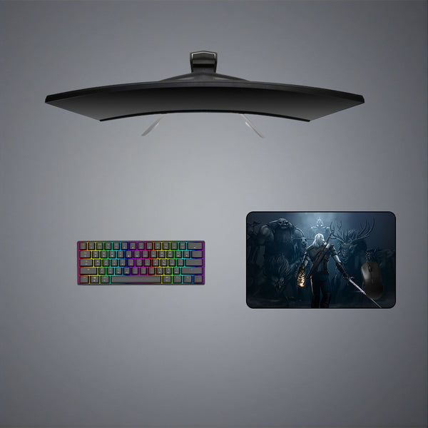 Witcher Monsters Design Medium Size Gaming Mouse Pad, Computer Desk Mat