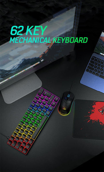 T60 60% Mechanical Keyboard RGB Backlit Type-C USB Wired