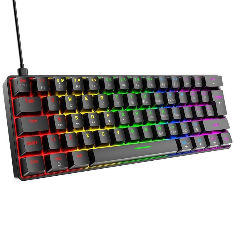 X Tmkb T68Se Wired 60% Mechanical Gaming Keyboard, Rgb Backlit  Ultra-Compact 6