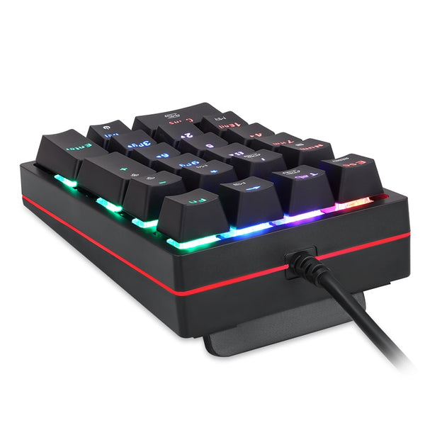 RGB Wired Mechanical Numeric Keypad 21 Keys Mini Numpad