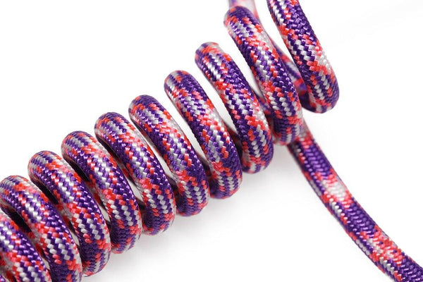 Nylon USB Type-C to USB A Coiled Cable for Mechanical Keyboards