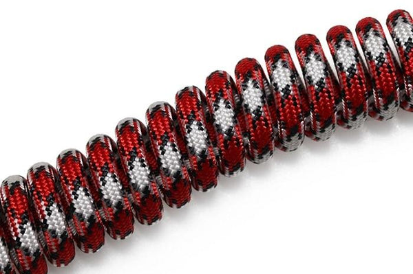 Nylon USB Type-C to USB A Coiled Cable for Mechanical Keyboards