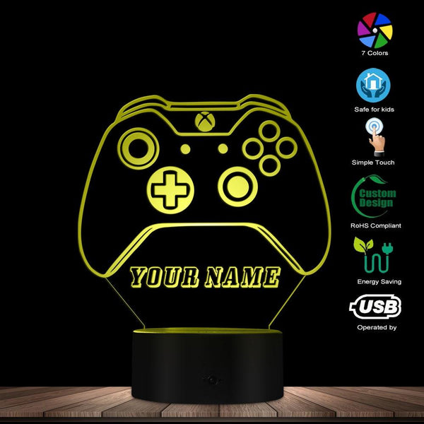 Personalized Game Controller Night Light, LED Table Lamp
