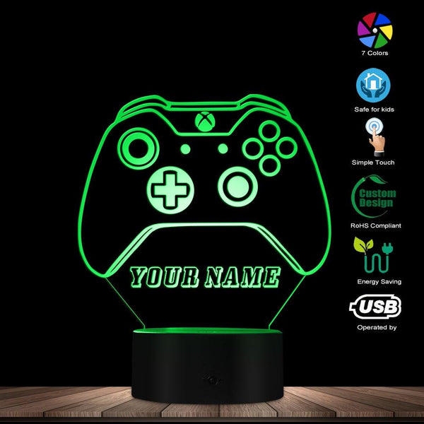 Personalized Game Controller Night Light, LED Table Lamp