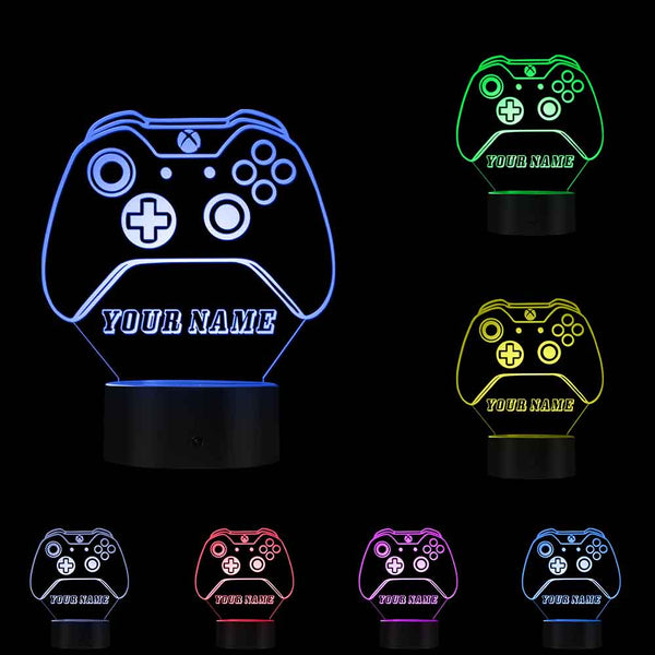 Personalized Game Controller Night Light, LED Table Lamp