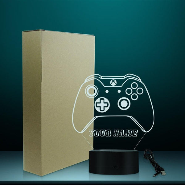 Personalized Game Controller Night Light, LED Table Lamp