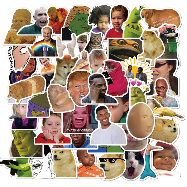 Funny Meme Stickers, Decals - 10/50 Piece
