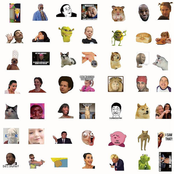 Funny Meme Stickers, Decals - 10/50 Piece