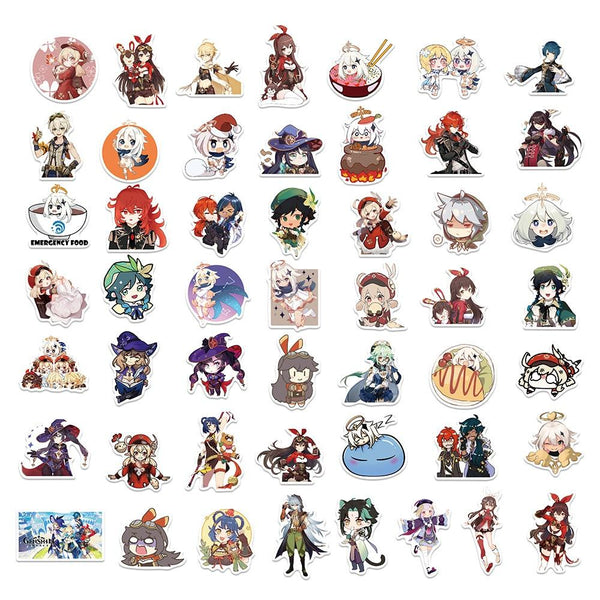 Gensin Impact Game Stickers, Decals - 10/50/100 Piece