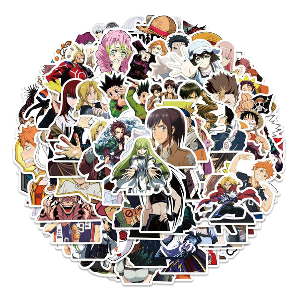 Anime Mixed Stickers, Decals - 10/50/100 Piece