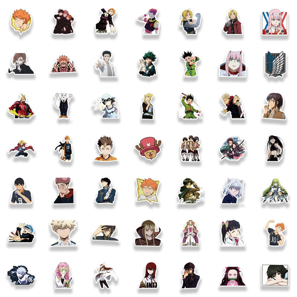 Anime Mixed Stickers, Decals - 10/50/100 Piece
