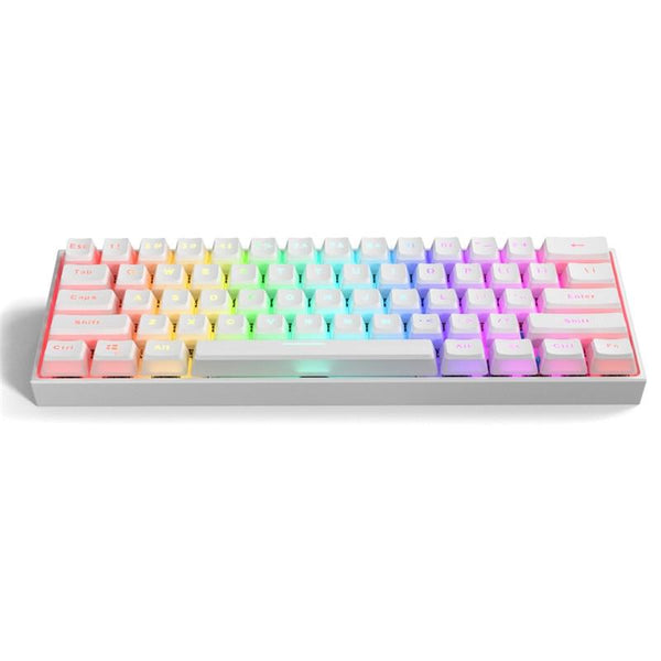 MK61 Gaming Keyboard RGB Backlit Hot Swappable Gateron Switches Type-C Wired
