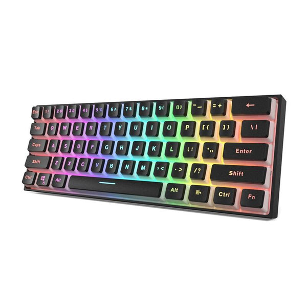 MK61 Gaming Keyboard RGB Backlit Hot Swappable Gateron Switches Type-C Wired