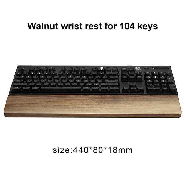 Walnut Colore Solid Wooden Keyboard Hard Wrist Rest