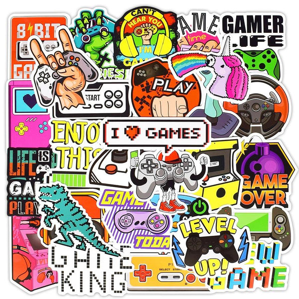 Vintage Video Game Stickers, Decals