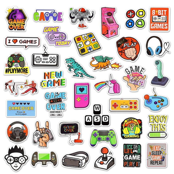 Vintage Video Game Stickers, Decals