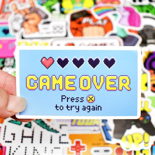 Vintage Video Game Stickers, Decals