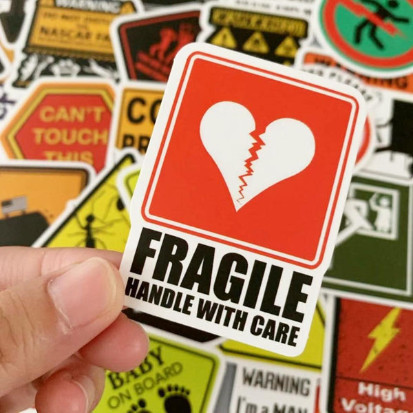 Warning Stickers, Decals - 10/30/50 Piece