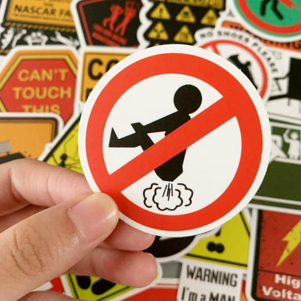 Warning Stickers, Decals - 10/30/50 Piece