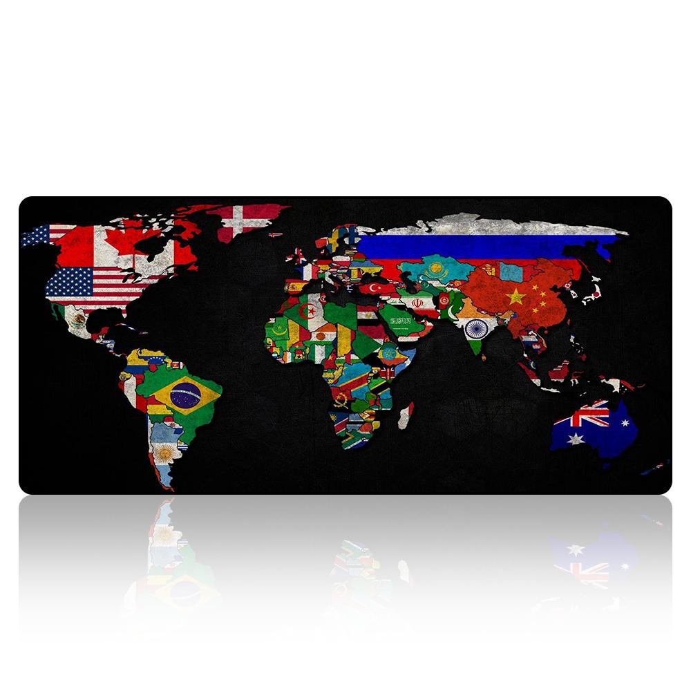 World Map Design Mousepads Computer Desk Mats - PandaPads