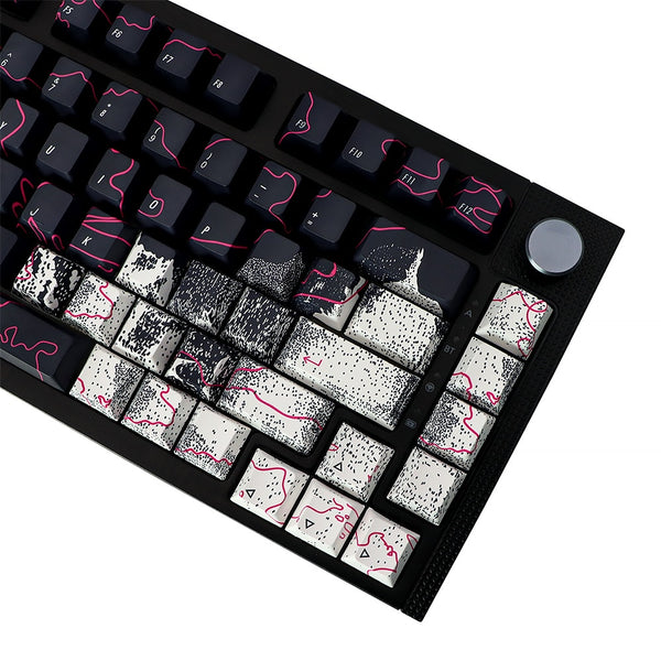 10-147 Key Cracks Design Keycap Set Cherry Profile for Mechanical Keyboards