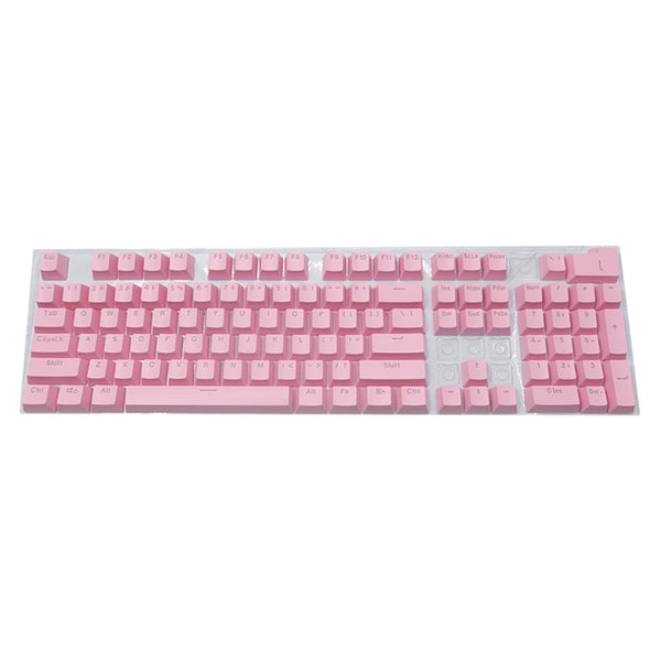 104 Key Pink Color Translucent Keycaps Set